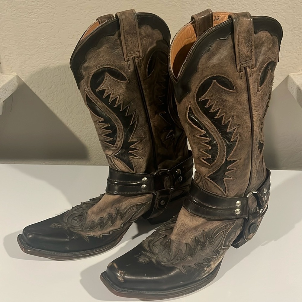 Stetson Boots, Black and Gray Men’s 10